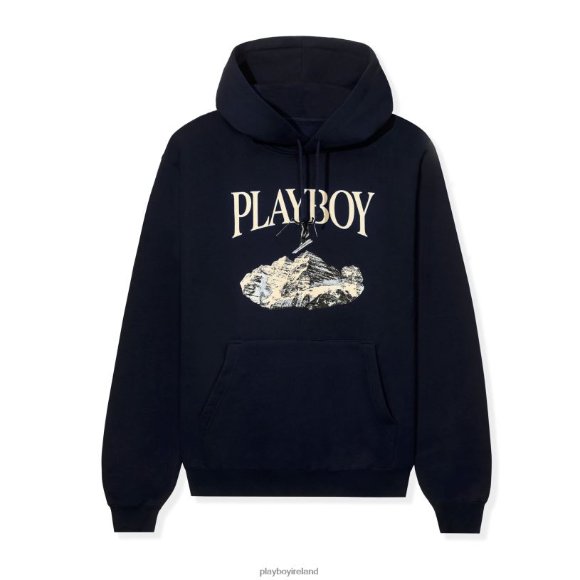 Playboy Men Ski Hoodie feat. Holly Cook from Girls of Winter 1984 HBFB419 Clothing Maroon