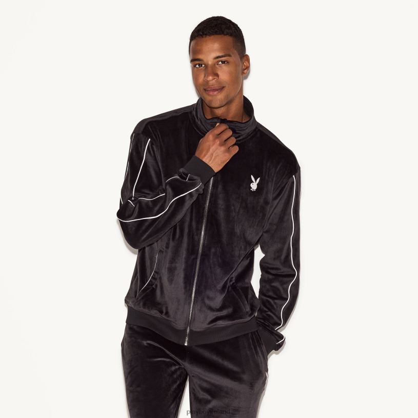 Playboy Men Velour Jacket HBFB523 Clothing Black