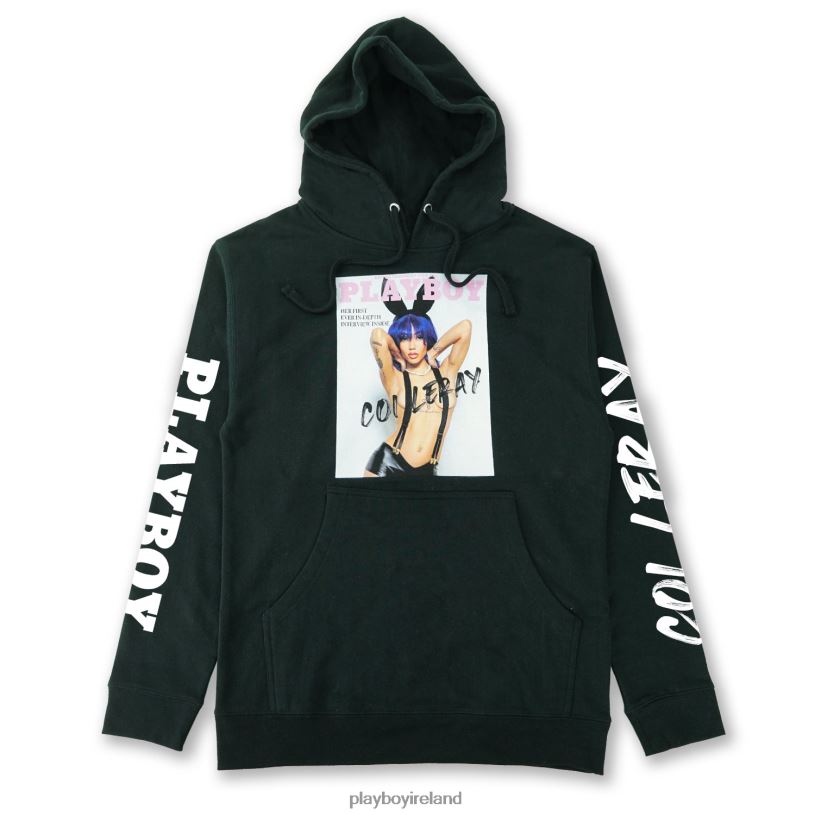 Playboy x Coi Leray Men Cover Hoodie HBFB525 Clothing Black