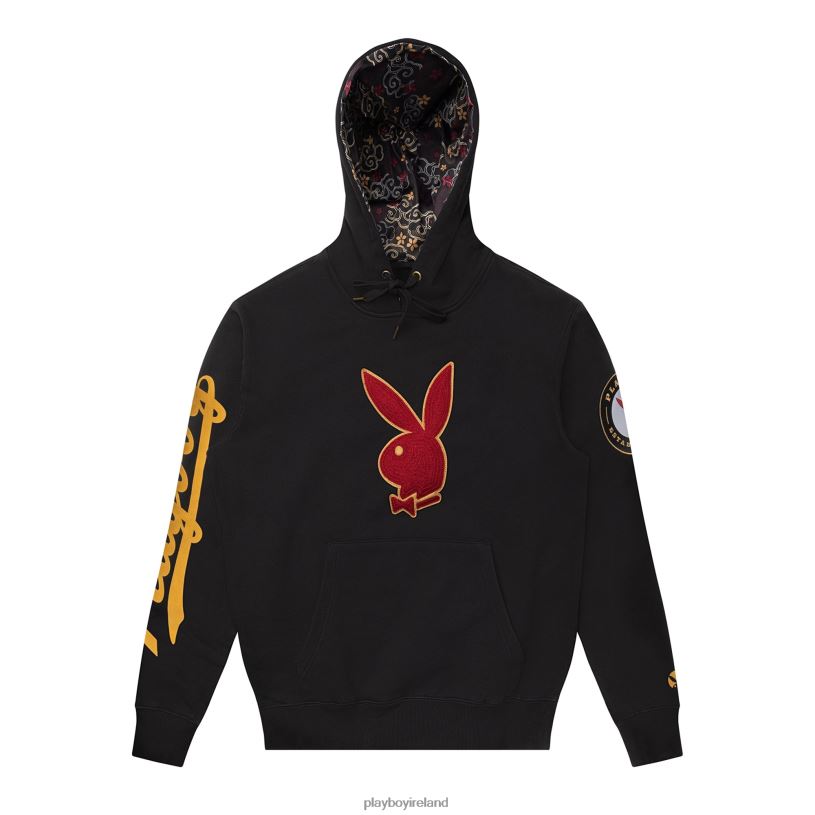 Playboy x Lids Men Year of the Rabbit Hoodie HBFB512 Clothing Black