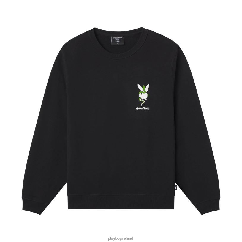 Playboy x The Great Frog Men Crewneck HBFB490 Clothing Black