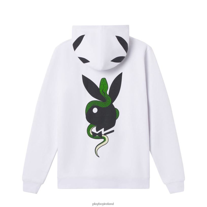 Playboy x The Great Frog Men Hoodie HBFB500 Clothing White