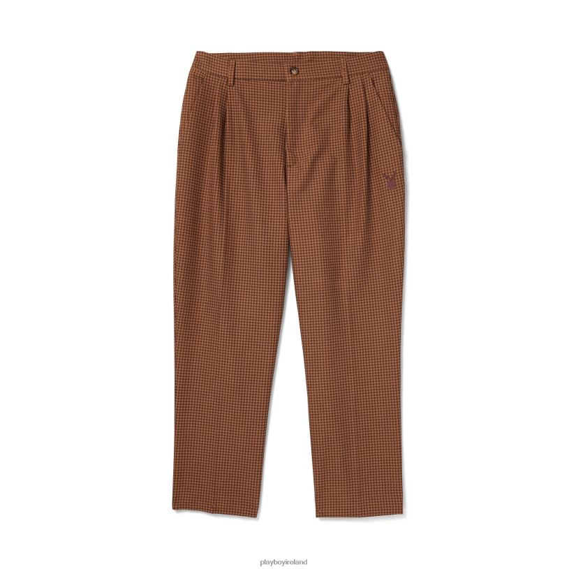 Playboy Men Houndstooth Trouser HBFB556 Clothing Brown