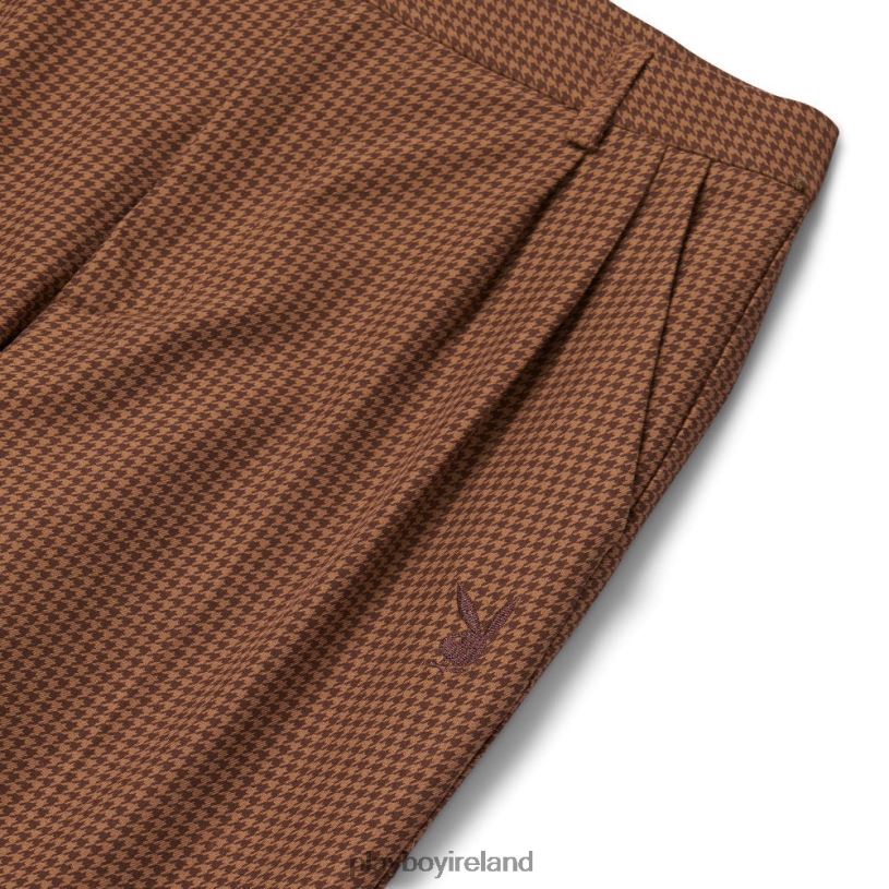 Playboy Men Houndstooth Trouser HBFB556 Clothing Brown