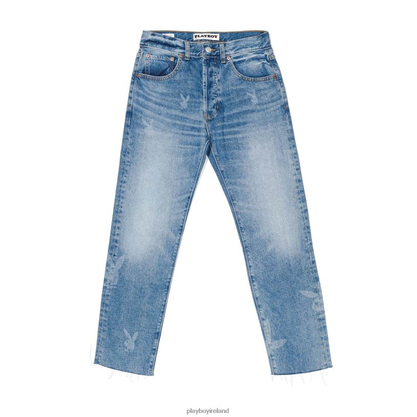 Playboy Men Medium Wash Vintage Denim Pants HBFB535 Clothing Original