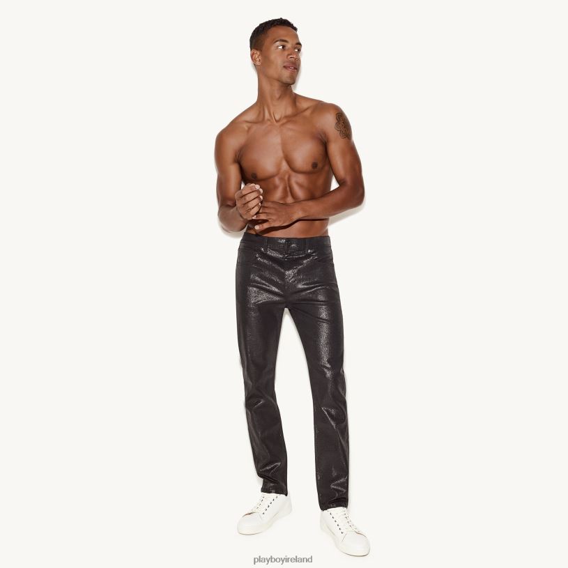 Playboy Men The Skinny Jean Waxed Denim HBFB550 Clothing Original