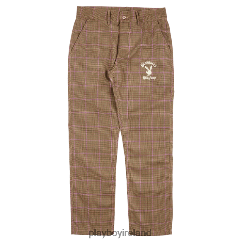 Playboy x Pleasures Men Clash Trouser HBFB536 Clothing Brown