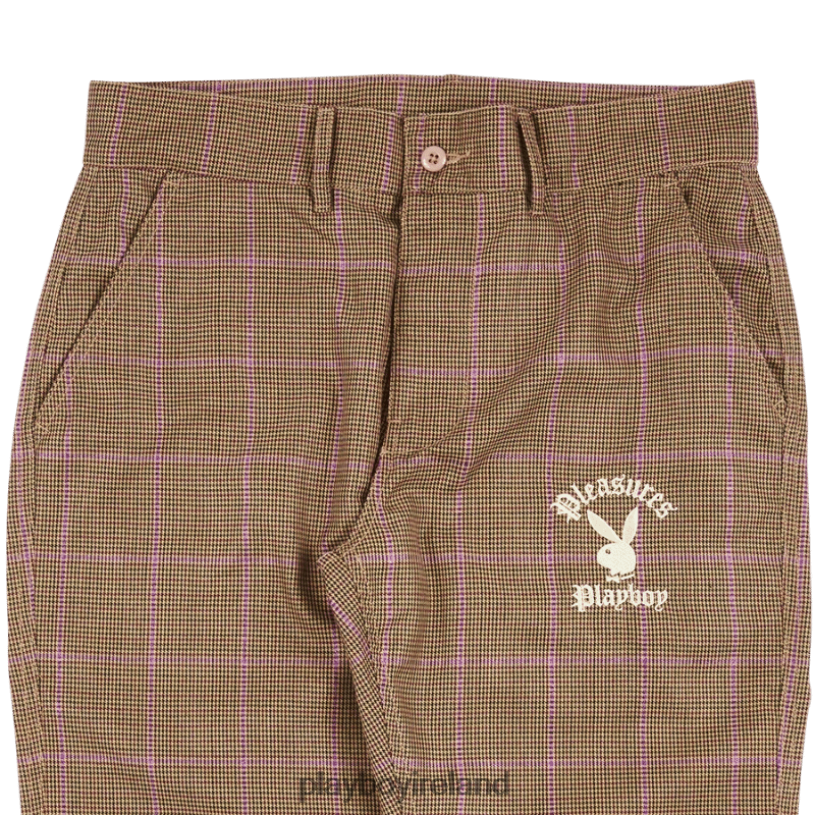 Playboy x Pleasures Men Clash Trouser HBFB536 Clothing Brown