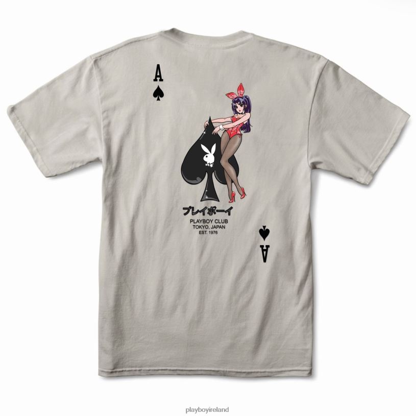Playboy Men Ace of Spades 2.0 T-Shirt HBFB46 Clothing Sand