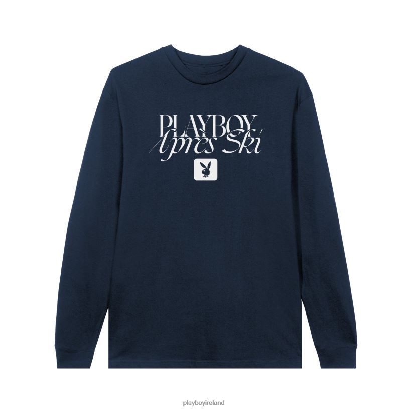 Playboy Men Apres Ski Long Sleeve HBFB70 Clothing Navy