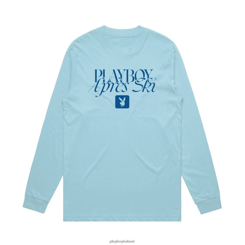 Playboy Men Apres Ski Long Sleeve HBFB72 Clothing Light Blue