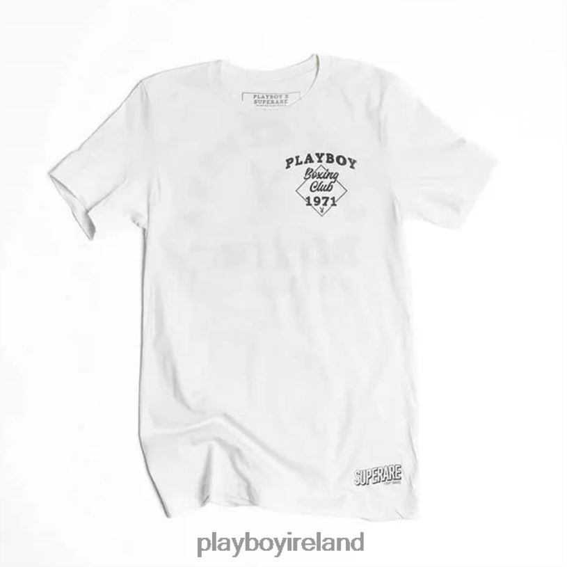Playboy Men Boxing T-Shirt HBFB3 Clothing White