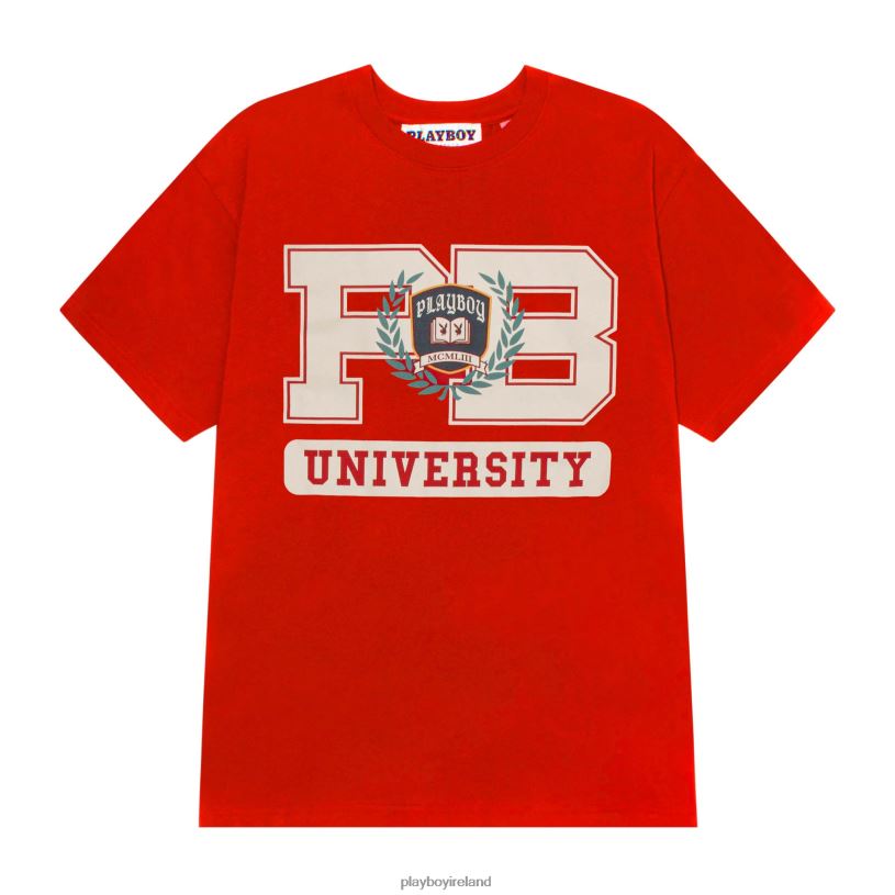 Playboy Men Campus T-Shirt HBFB204 Clothing Red