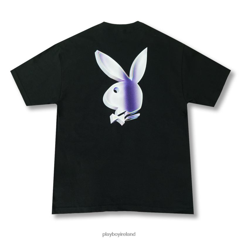 Playboy Men Chrome Rabbit Head Tee HBFB23 Clothing Black