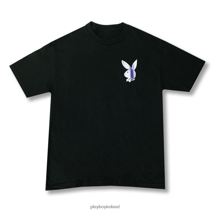 Playboy Men Chrome Rabbit Head Tee HBFB23 Clothing Black
