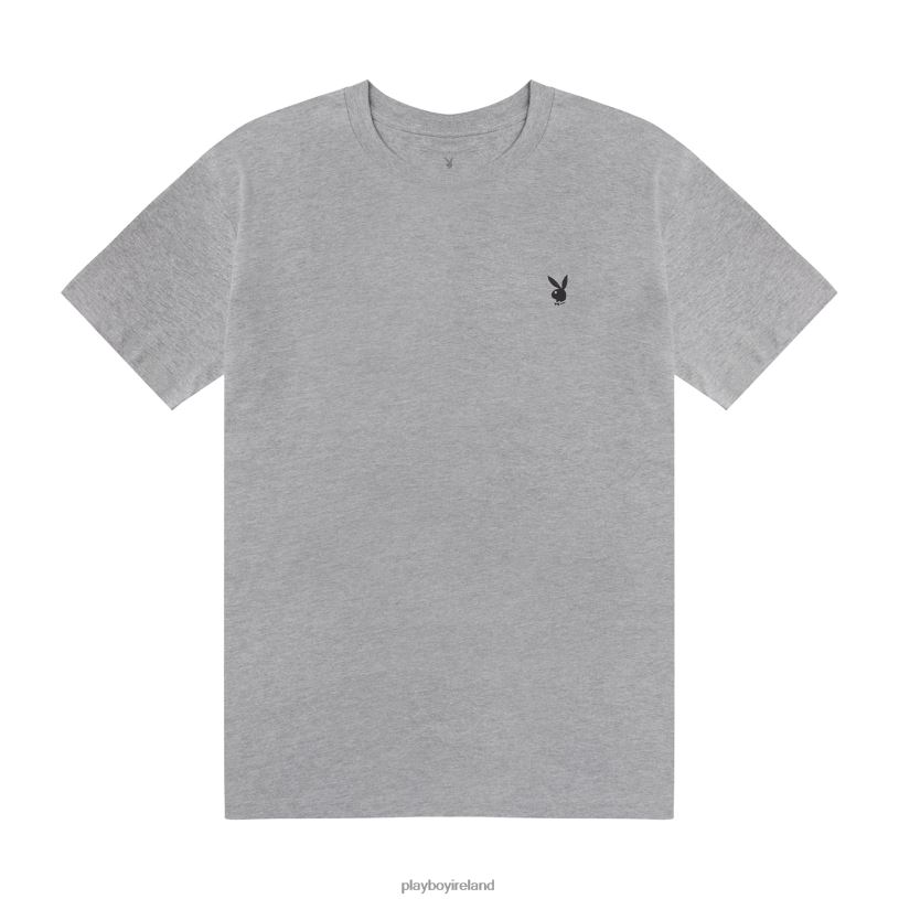 Playboy Men Classic Logo T-Shirt HBFB265 Clothing Heather Grey