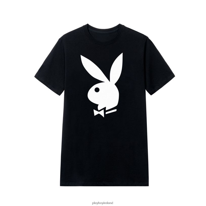 Playboy Men Classic Rabbit Head T-Shirt HBFB6 Clothing Black