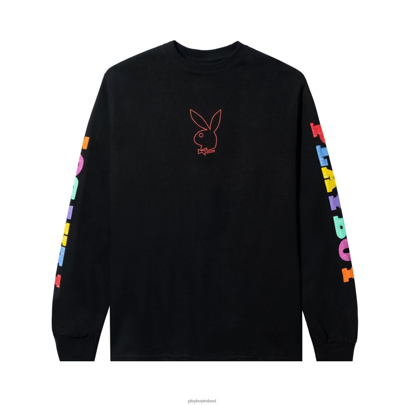 Playboy Men Color-Block Long Sleeve T-Shirt HBFB332 Clothing Original