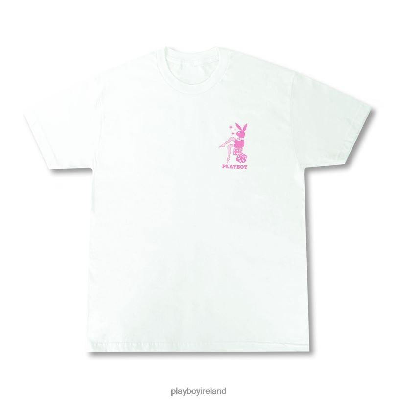 Playboy Men Dice Chair Tee HBFB137 Clothing White
