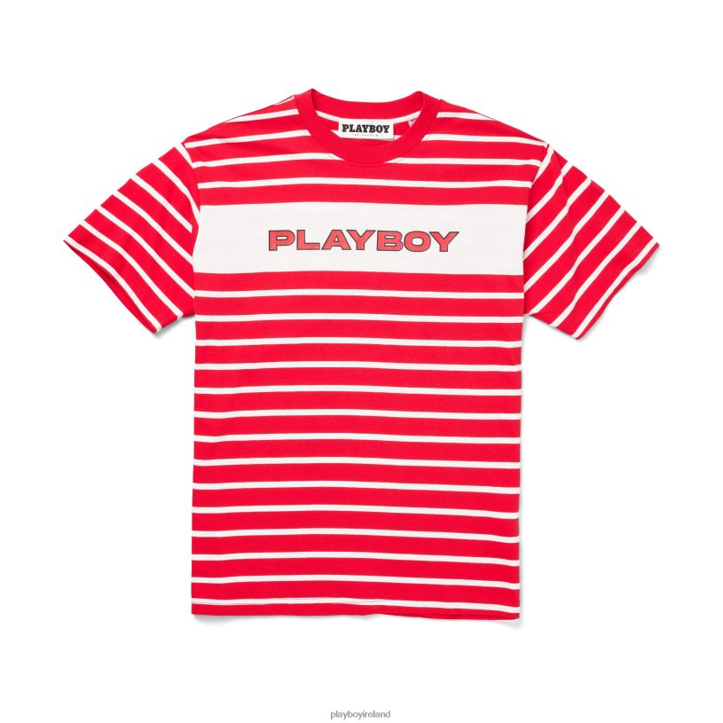 Playboy Men Electronic Stripe T-Shirt HBFB303 Clothing Original