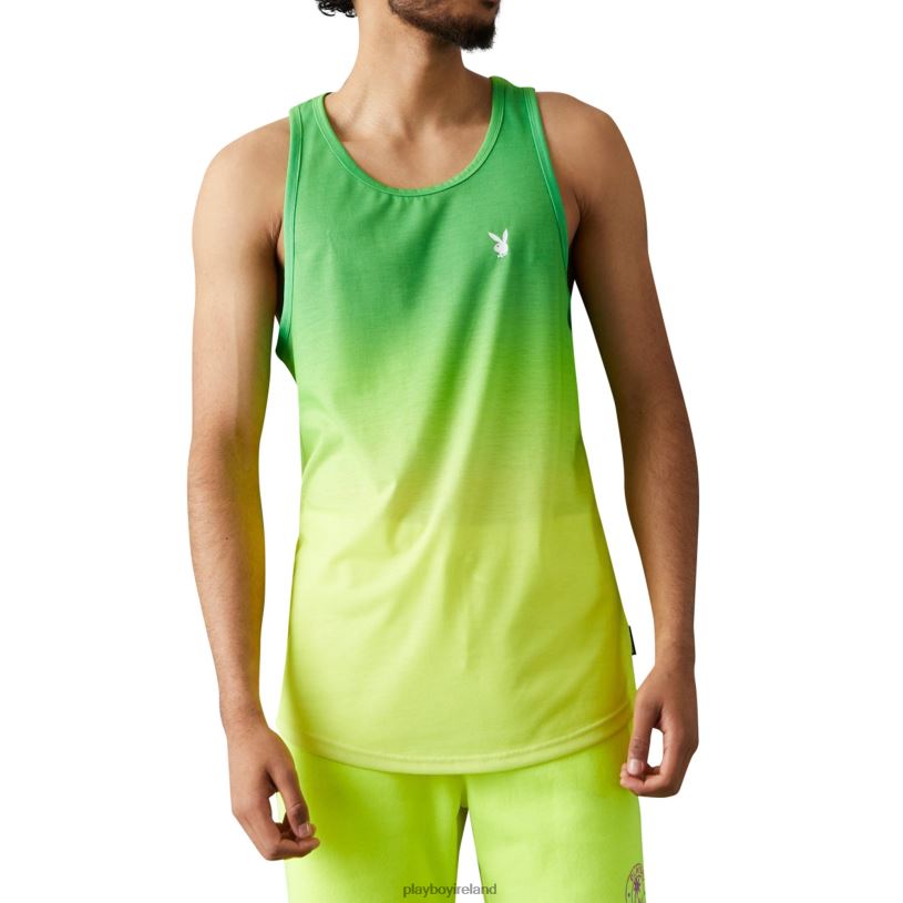 Playboy Men Gradient Tank HBFB336 Clothing Green