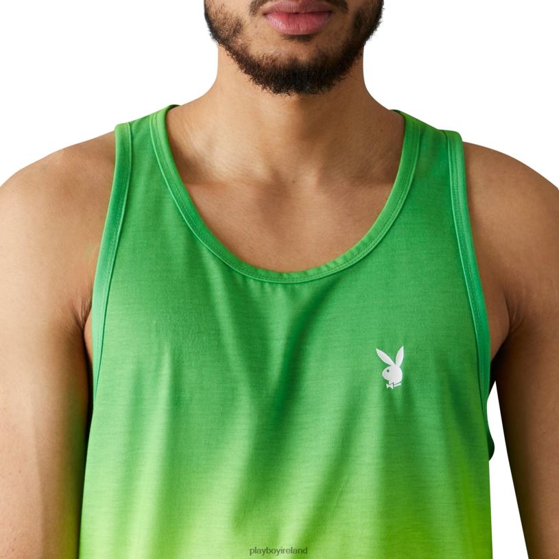 Playboy Men Gradient Tank HBFB336 Clothing Green