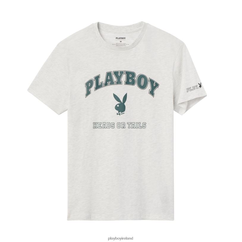 Playboy Men Heads or Tails T-Shirt HBFB306 Clothing Oatmeal