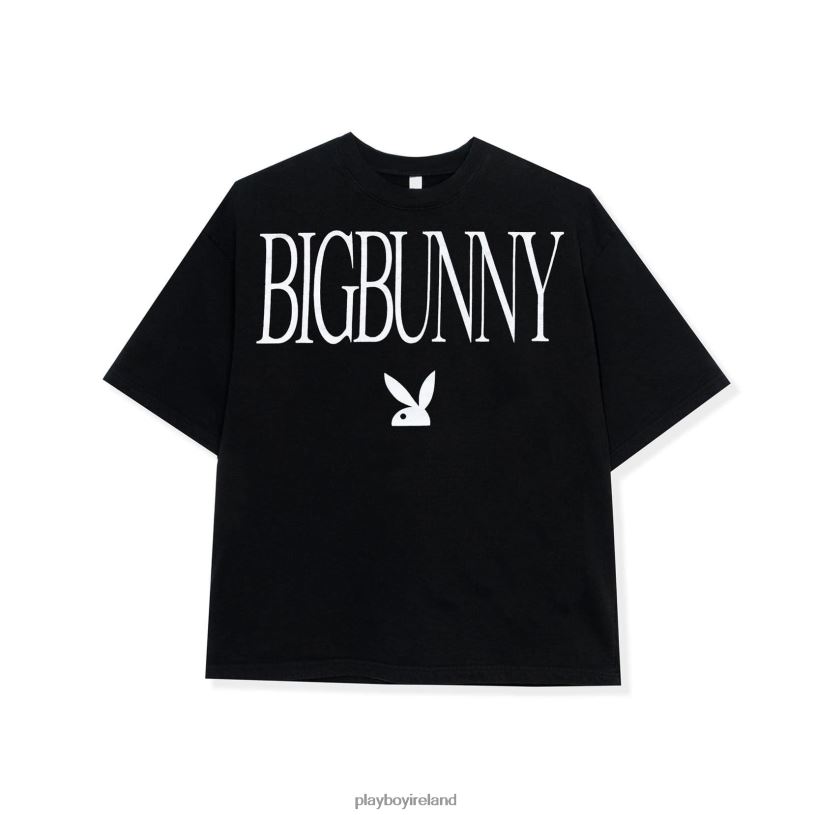 Playboy Men Heavyweight Fleece Tee HBFB152 Clothing Black