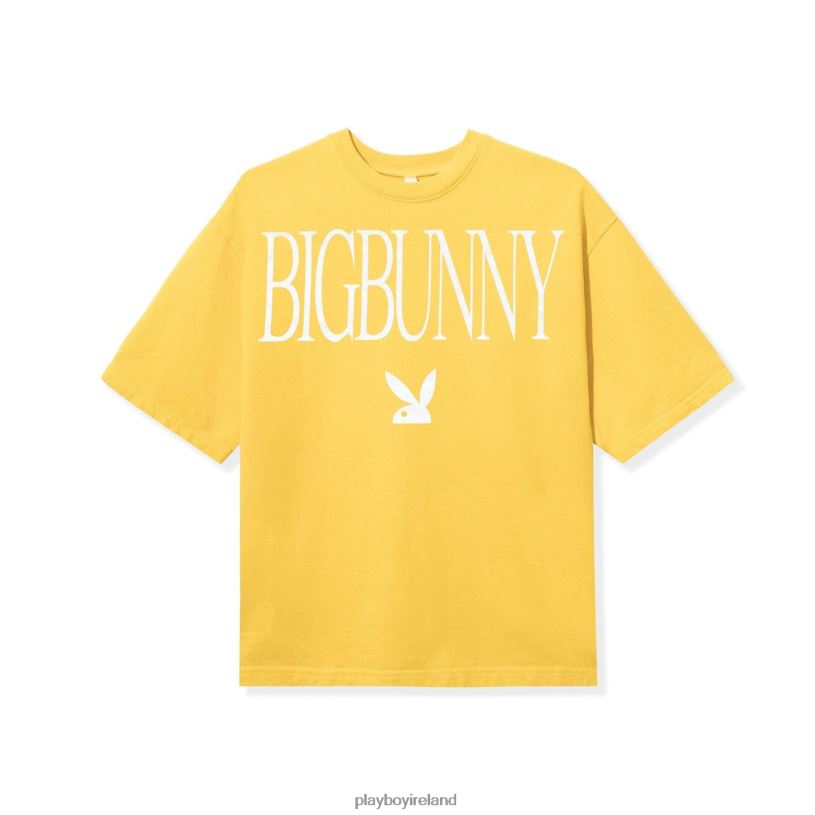 Playboy Men Heavyweight Fleece Tee HBFB154 Clothing Mustard