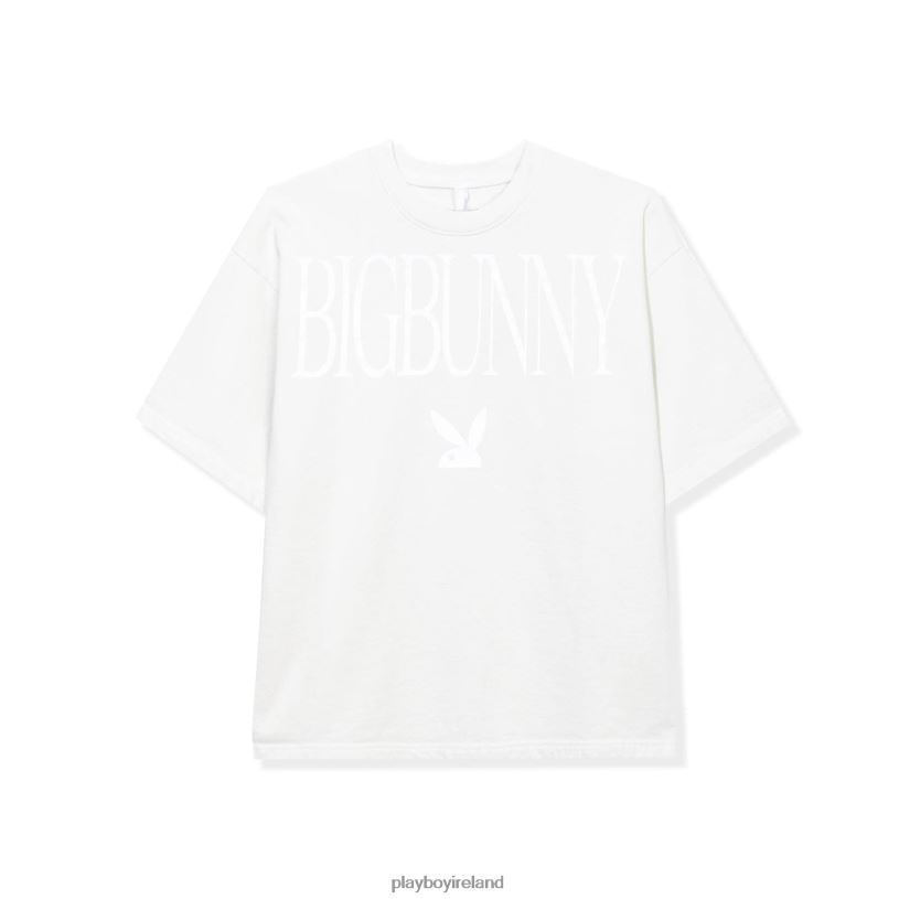 Playboy Men Heavyweight Fleece Tee HBFB155 Clothing Bone