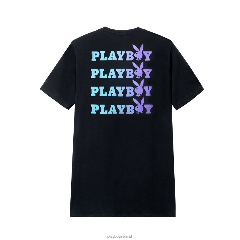 Playboy Men Holographic Repeating Masthead T-Shirt HBFB298 Clothing Original