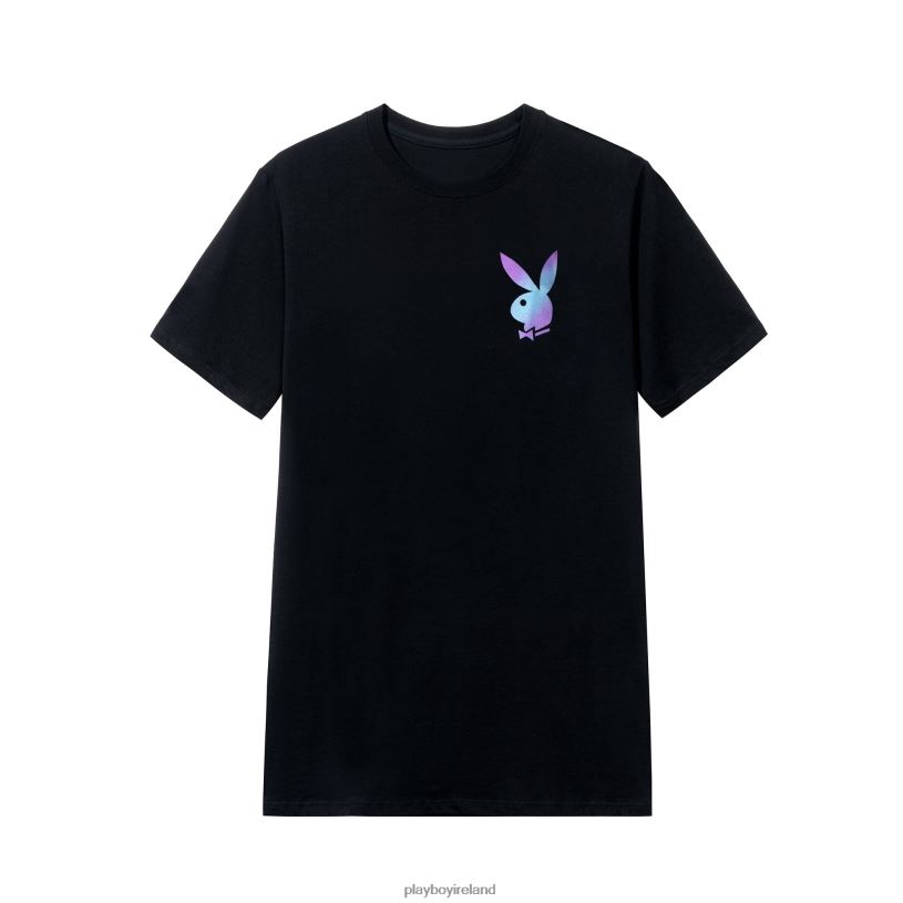 Playboy Men Holographic Repeating Masthead T-Shirt HBFB298 Clothing Original