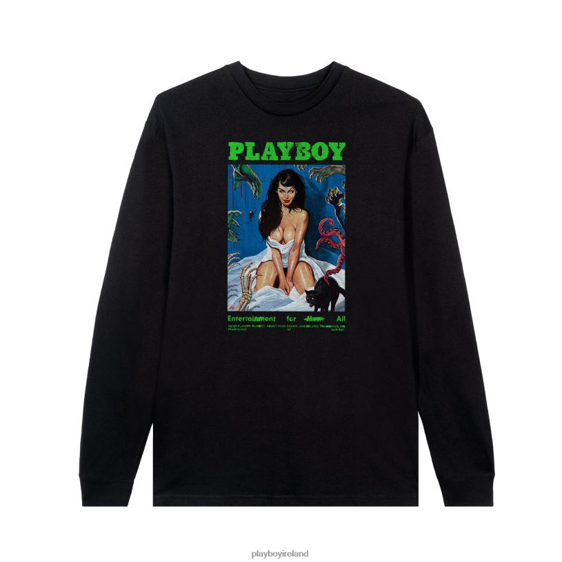Playboy Men Horror Film Masthead Long Sleeve HBFB266 Clothing Original