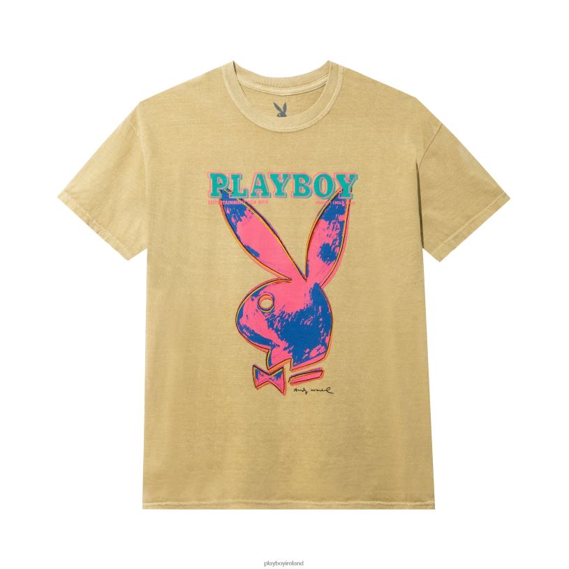 Playboy Men January 1986 Andy Warhol Cover T-Shirt HBFB87 Clothing Sand