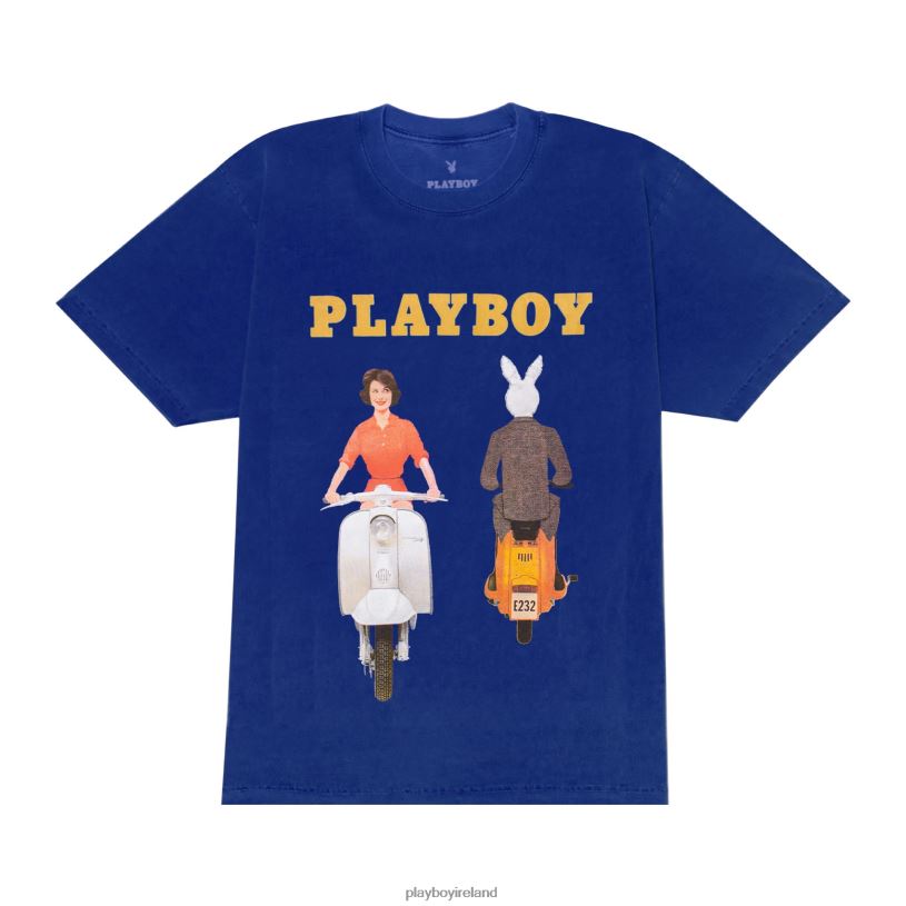Playboy Men June 1959 Cover Tee HBFB247 Clothing Royal Blue