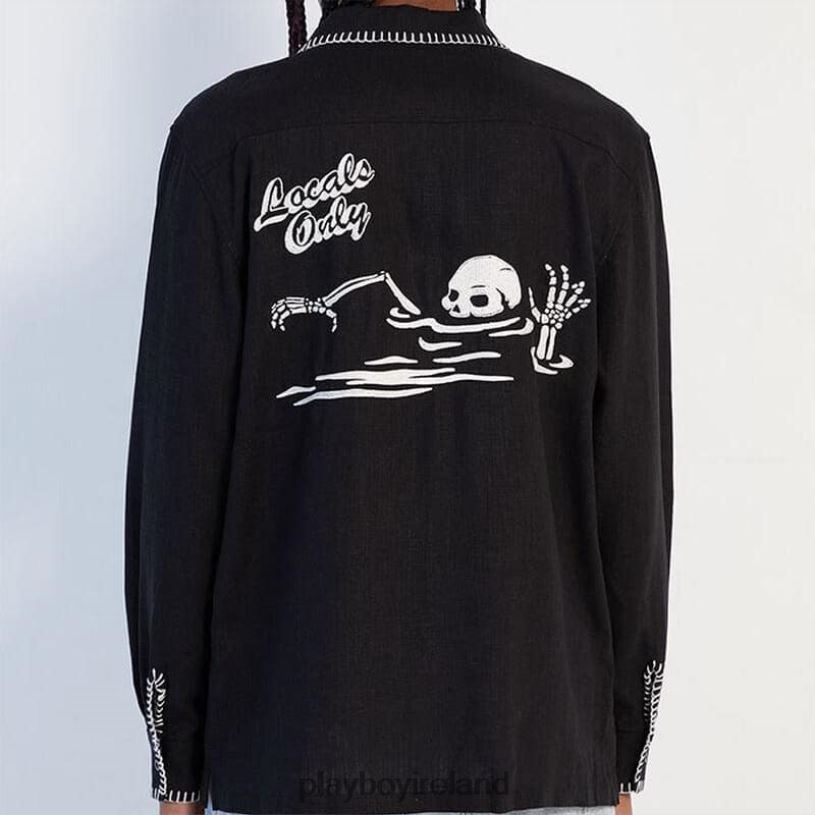 Playboy Men Locals Only Long Sleeve Tee HBFB144 Clothing Black