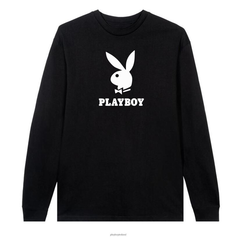 Playboy Men Logo Long Sleeve HBFB59 Clothing Black