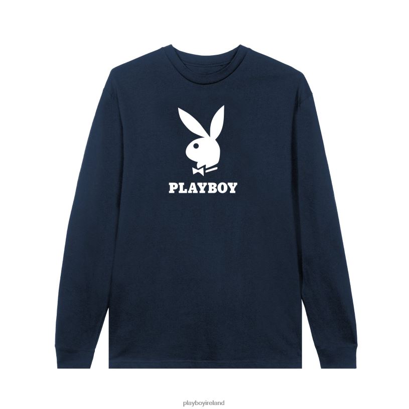 Playboy Men Logo Long Sleeve HBFB60 Clothing Navy