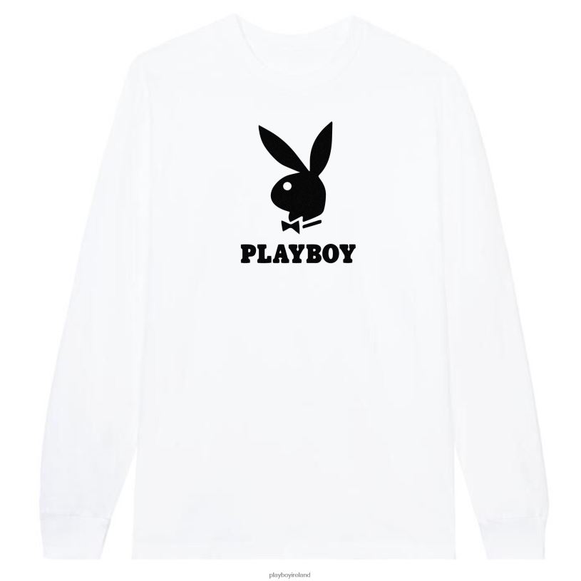 Playboy Men Logo Long Sleeve HBFB61 Clothing White