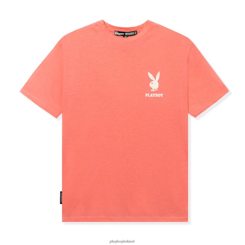 Playboy Men Logo Oversized T-Shirt HBFB193 Clothing Pink