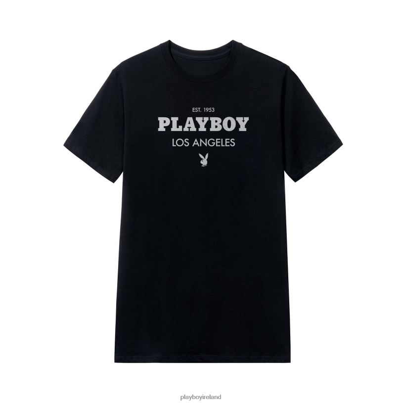 Playboy Men Los Angeles T-Shirt HBFB48 Clothing Black