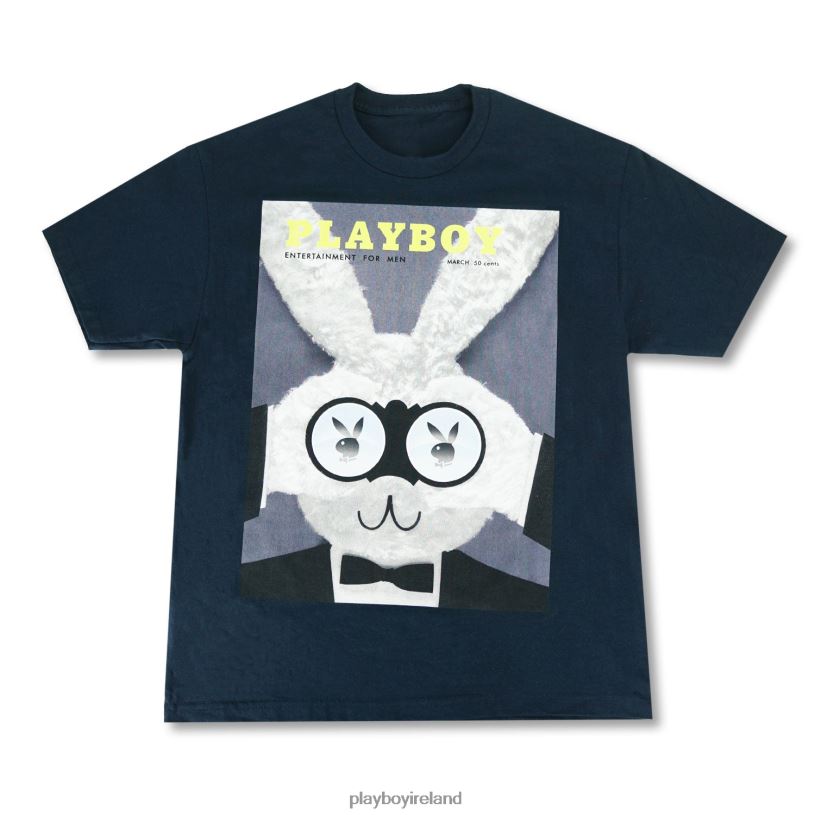 Playboy Men March Bunny Cover Tee HBFB133 Clothing Navy