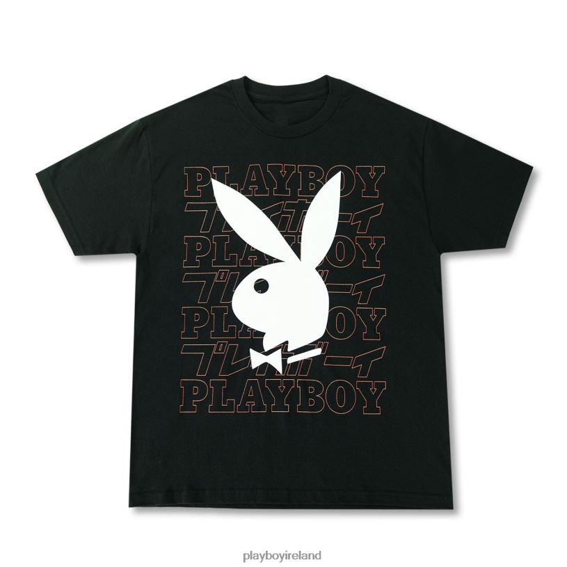 Playboy Men Masthead Kanji Tee HBFB135 Clothing Black