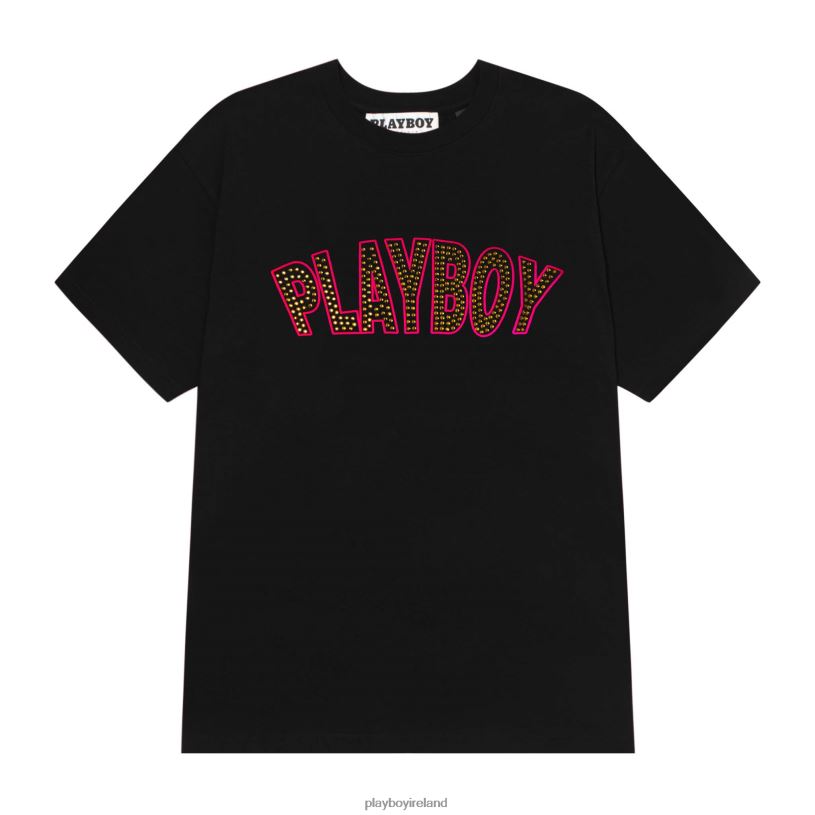Playboy Men Masthead Slots T-Shirt HBFB207 Clothing Stretch limo
