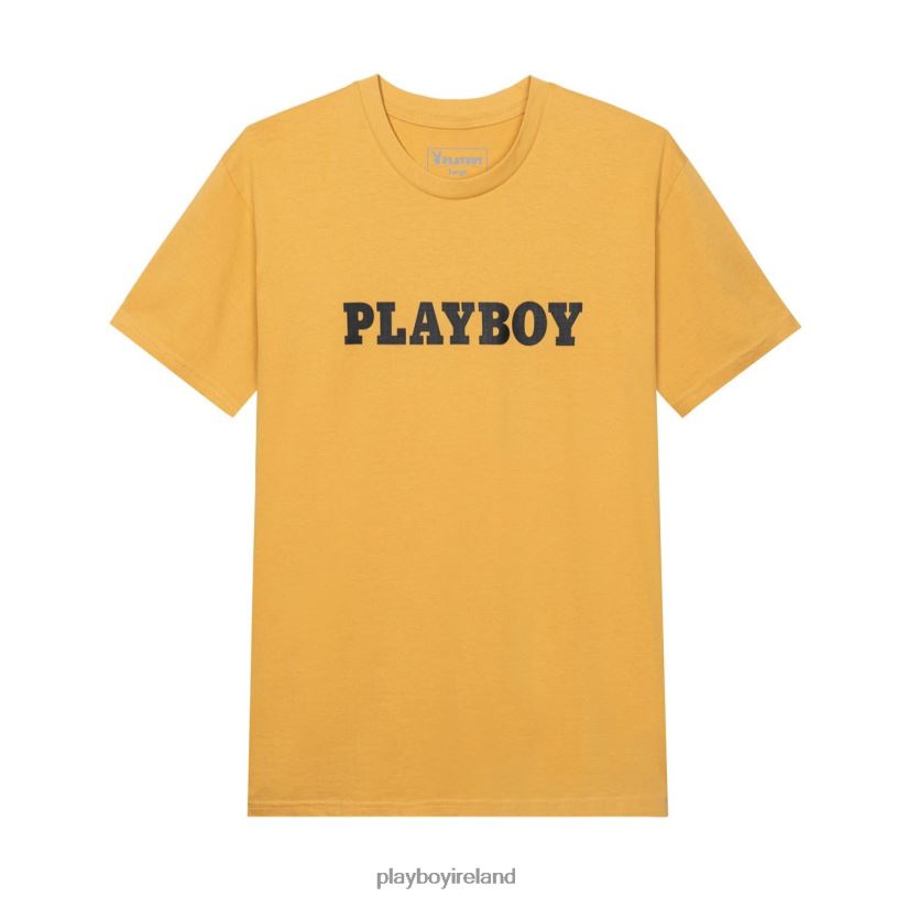 Playboy Men Masthead T-Shirt HBFB83 Clothing Gold