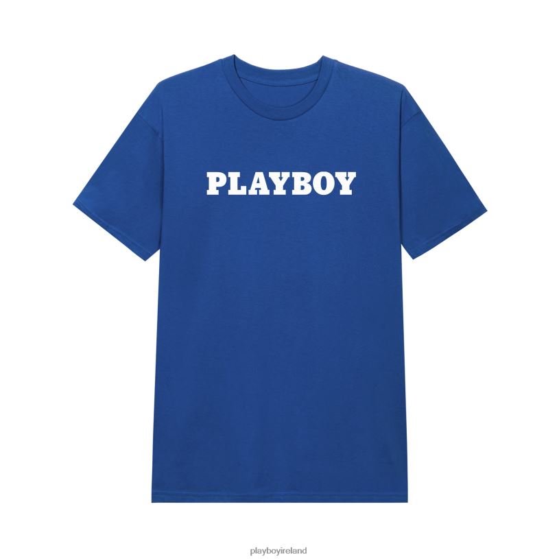 Playboy Men Masthead T-Shirt HBFB84 Clothing Royal