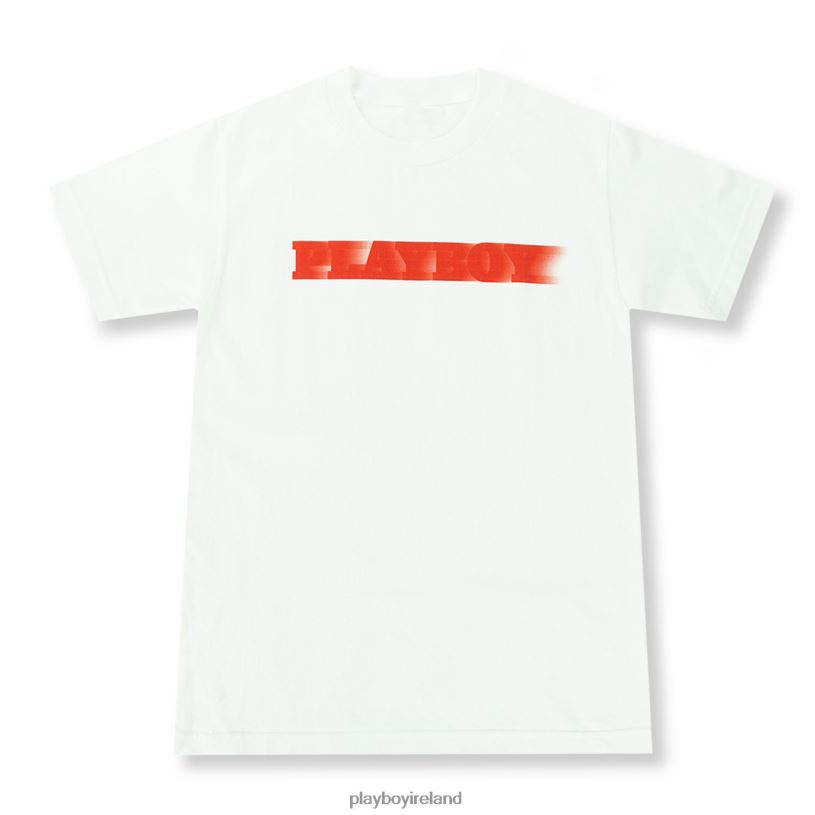 Playboy Men Motion Blur Tee HBFB31 Clothing White