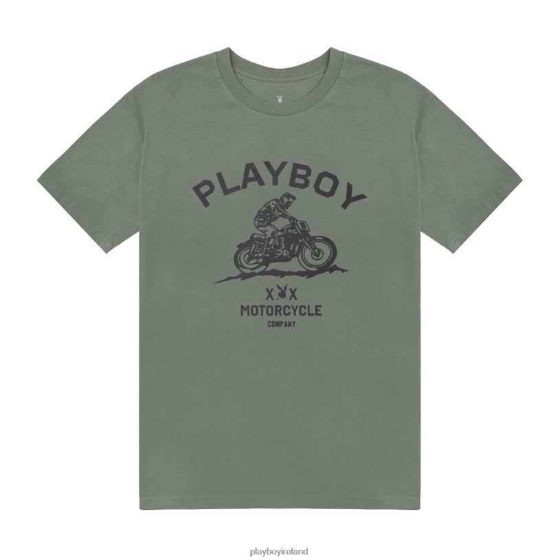 Playboy Men Motorcycle Company T-Shirt HBFB282 Clothing Cypress