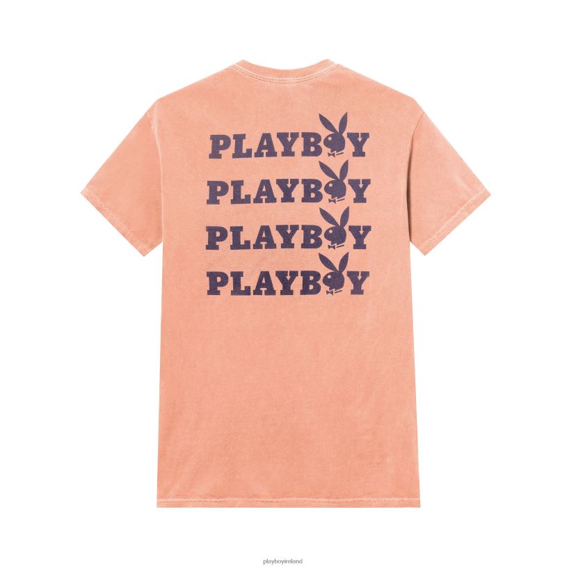 Playboy Men Peach Graphic T-Shirt HBFB240 Clothing Original