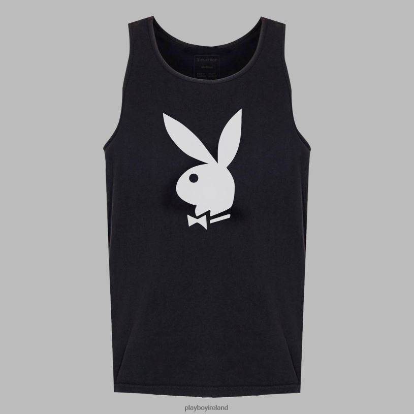 Playboy Men Poolside Tank Top HBFB278 Clothing Black